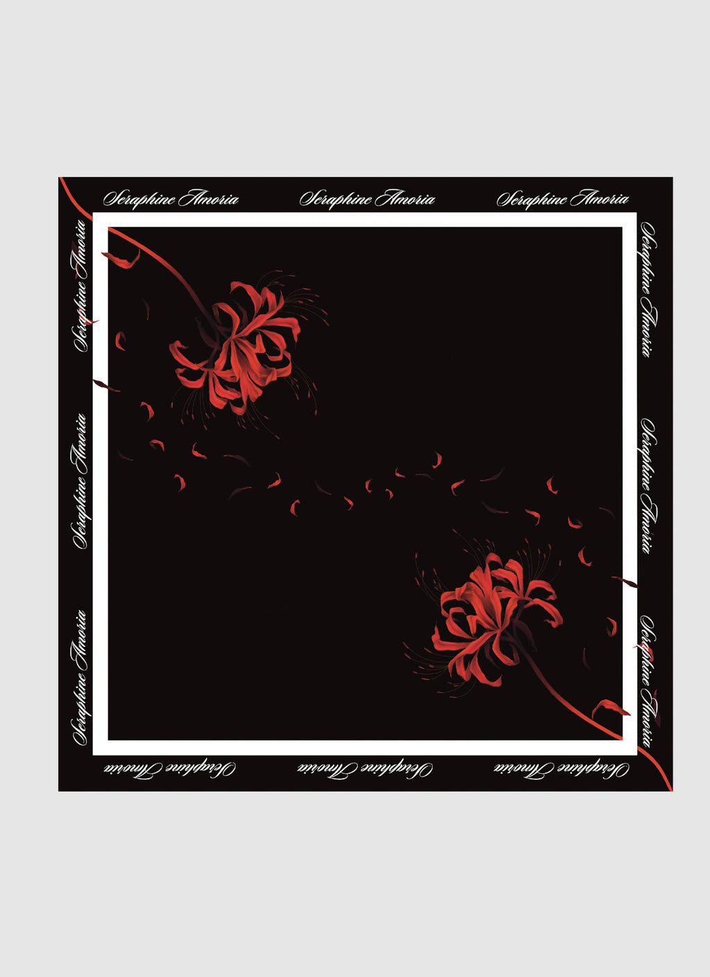 Lilium Emblem Scarf 32x32 - Black